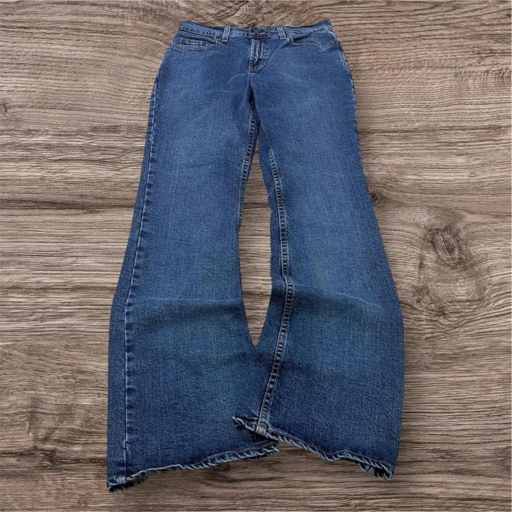 Y2K Flared Navy Blue Denim Jeans Super Nice Fit 28x29
